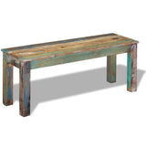 Bench Solid Reclaimed Wood 110x35x45 cm - Top-Down View