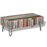 Coffee Table Solid Reclaimed Wood 100x50x38 cm - 45-Degree Angle