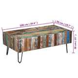 Coffee Table Solid Reclaimed Wood 100x50x38 cm - Extra Image
