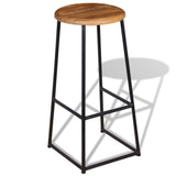 Bar Stools 2 pcs Solid Teak Wood