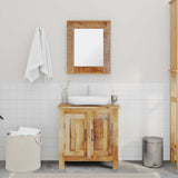 Bathroom Vanity Cabinet with Mirror Solid Mango Wood - Side View