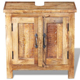 Bathroom Vanity Cabinet with Mirror Solid Mango Wood - Extra Image