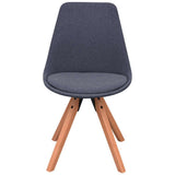 Dining Chairs 2 pcs Dark Grey Fabric