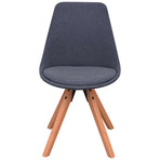 Dining Chairs 2 pcs Dark Grey Fabric