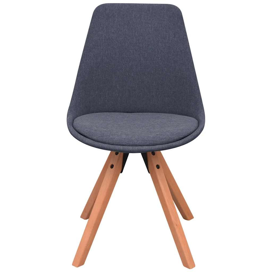 Dining Chairs 2 pcs Dark Grey Fabric