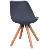 Dining Chairs 2 pcs Dark Grey Fabric - Top-Down View