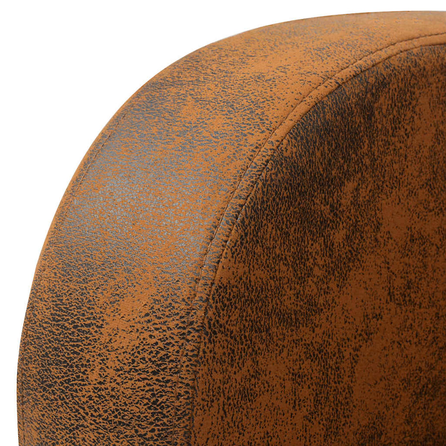 Armchair Brown Faux Suede Leather