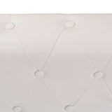 Chesterfield Corner Sofa 5-Seater Artificial Leather White