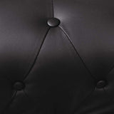 Chesterfield Corner Sofa 5-Seater Artificial Leather Black
