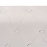Chesterfield Corner Sofa 6-Seater Artificial Leather White
