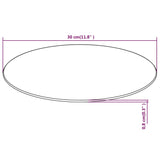 Table Top Tempered Glass Round 300 mm - Top-Down View