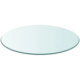 Table Top Tempered Glass Round 500 mm - Front View