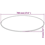 Table Top Tempered Glass Round 700 mm - Top-Down View
