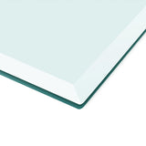 Table Top Tempered Glass Square 700x700 mm - Side View