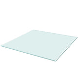 Table Top Tempered Glass Square 800x800 mm - Front View