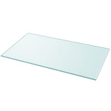 Table Top Tempered Glass Rectangular 1200x650 mm - Front View