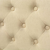 Dining Chairs 2 pcs Cream Fabric