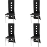 Dining Chairs 4 pcs Black Faux Leather