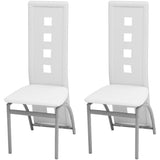Dining Chairs 2 pcs White Faux Leather
