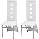 Dining Chairs 2 pcs White Faux Leather