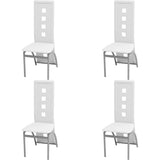 Dining Chairs 4 pcs White Faux Leather