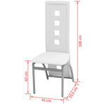 Dining Chairs 4 pcs White Faux Leather