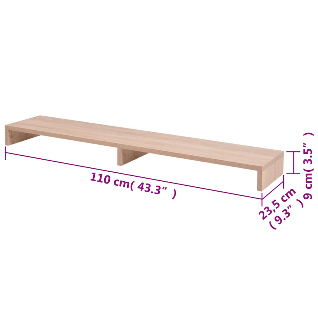 Monitor Stand Engineered Wood 110x23.5x9 cm Beige
