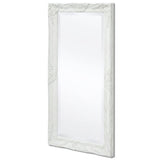 Wall Mirror Baroque Style 100x50 cm White - Top-Down View