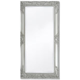 Wall Mirror Baroque Style 100x50 cm Silver