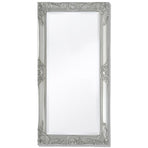 Wall Mirror Baroque Style 100x50 cm Silver