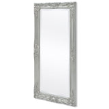 Wall Mirror Baroque Style 100x50 cm Silver - Top-Down View