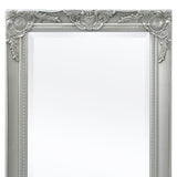 Wall Mirror Baroque Style 100x50 cm Silver - Close-Up Angle