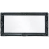 Wall Mirror Baroque Style 100x50 cm Black