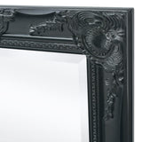 Wall Mirror Baroque Style 100x50 cm Black - Rear View