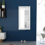 Wall Mirror Baroque Style 120x60 cm White - Side View
