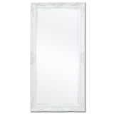 Wall Mirror Baroque Style 120x60 cm White - Top-Down View