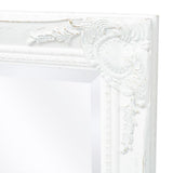Wall Mirror Baroque Style 120x60 cm White - Rear View