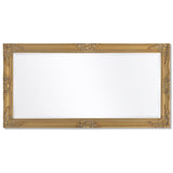 Wall Mirror Baroque Style 120x60 cm Gold - 45-Degree Angle