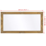 Wall Mirror Baroque Style 120x60 cm Gold - Extra Image