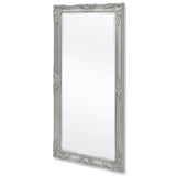 Wall Mirror Baroque Style 120x60 cm Silver