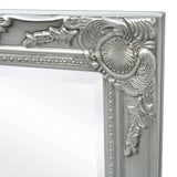 Wall Mirror Baroque Style 120x60 cm Silver - Rear View
