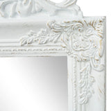 Free-Standing Mirror Baroque Style 160x40 cm White - Side View