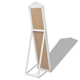 Free-Standing Mirror Baroque Style 160x40 cm White - Top-Down View