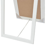 Free-Standing Mirror Baroque Style 160x40 cm White - 45-Degree Angle