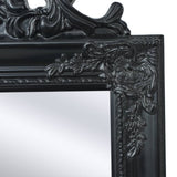 Free-Standing Mirror Baroque Style 160x40 cm Black - Side View