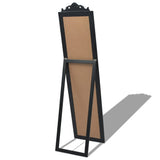 Free-Standing Mirror Baroque Style 160x40 cm Black - Top-Down View