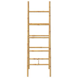 Double Towel Ladder with 5 Rungs Bamboo 50x160 cm