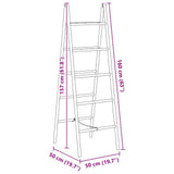 Double Towel Ladder with 5 Rungs Bamboo 50x160 cm