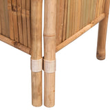 5-Panel Room Divider Bamboo 200x160 cm - Top-Down View