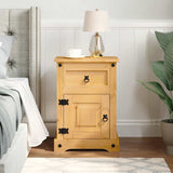 Bedside Cabinet Mexican Pine Corona Range 53x39x66 cm - Side View
